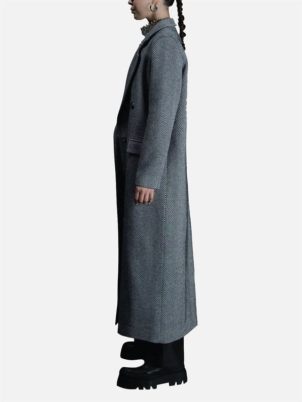 RE2MC - KABAN - Unisex Long Oversize Wool Coat - Grey - shopi go'da!.