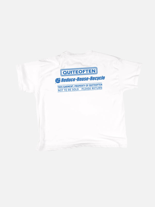 QUITEOFTEN, Recycle Tee - White, T-SHIRT, shopi go'da!