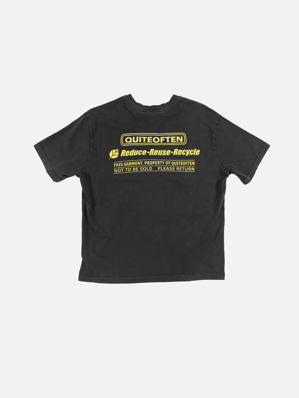 QUITEOFTEN, Recycle Tee - Black, T-SHIRT, shopi go'da!