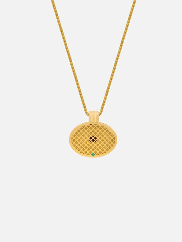 ORE DUNE Regalia Necklace - Garnet Stone – altın rengi, önden görünüm