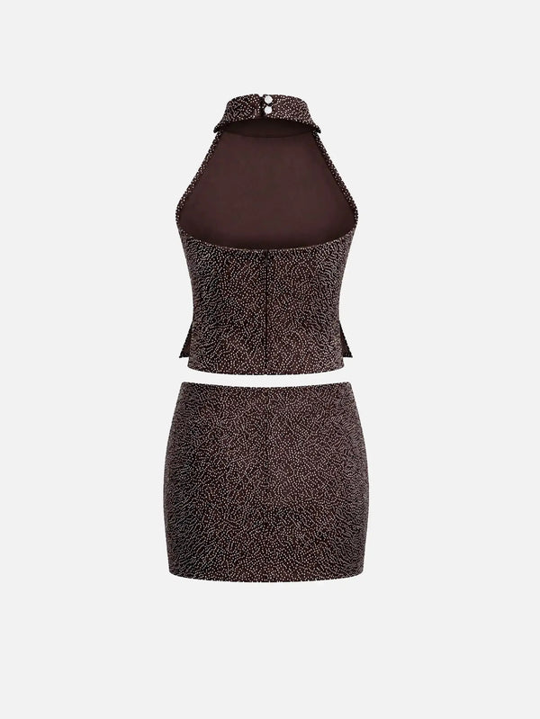 SLOWBURN Rita Set – koyu kahverengi, arka görünüm