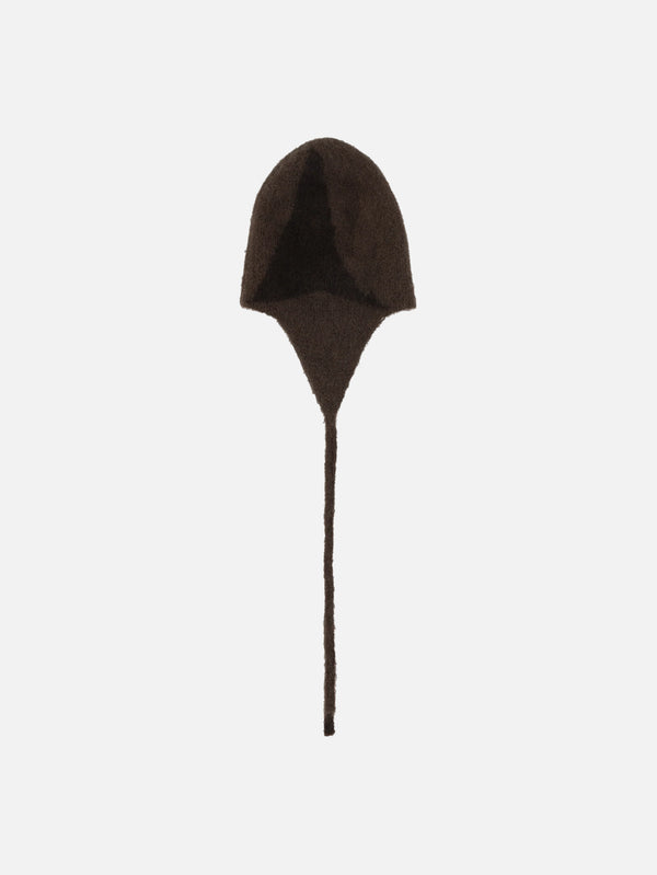 ROA - BERE - Bonnet Mohair Beanie - Brown - shopi go'da!.