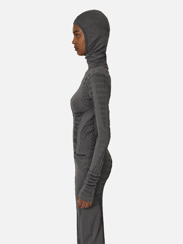 ROA - BODY - Aune Dryarn Seamless Knit Top - Grey - shopi go'da!.