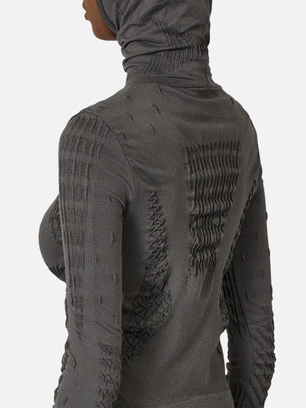 ROA - BODY - Aune Dryarn Seamless Knit Top - Grey - shopi go'da!.