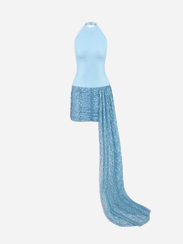 MI MAGIC LOVE Rua Light Blue Dress – açık mavi, ön görünüm