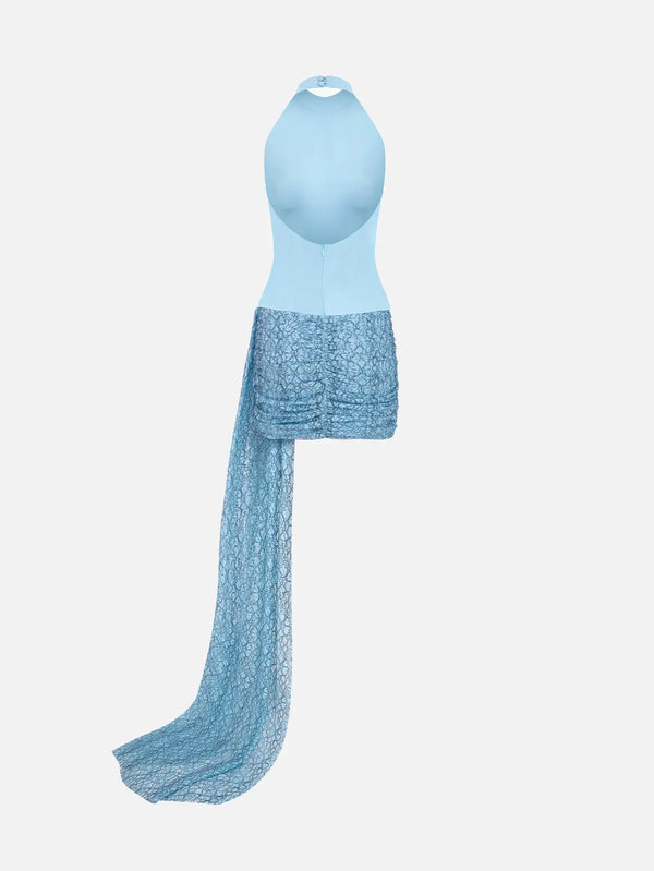 MI MAGIC LOVE Rua Light Blue Dress – Light Blue, arka görünüm