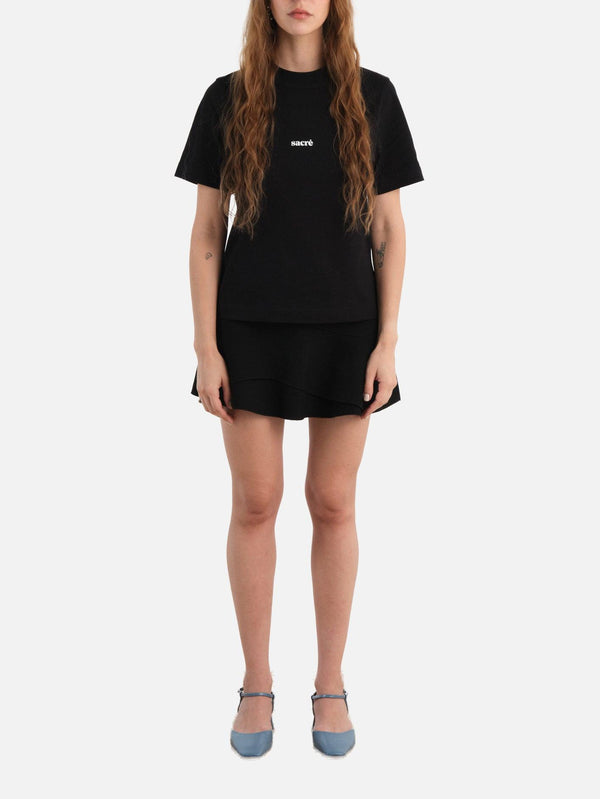 SACRE - T-SHIRT - Sacre Regular Tee - Black - shopi go'da!.