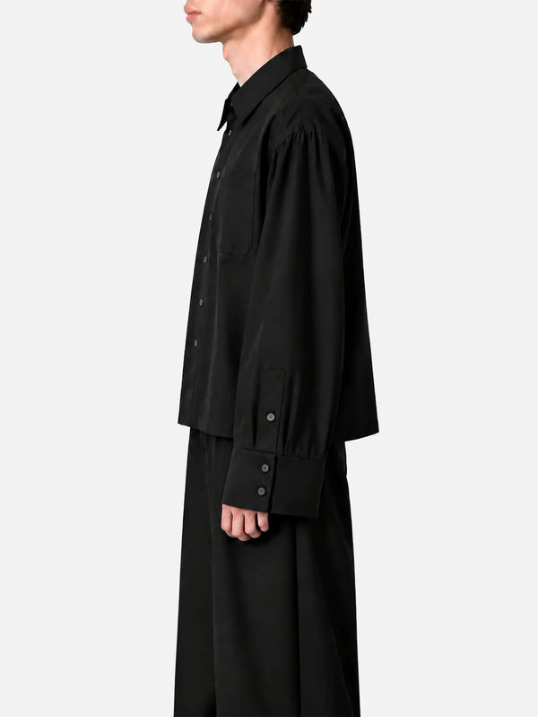shopi go Sapporo Wide Shirt – Pure Black, yandan görünüm