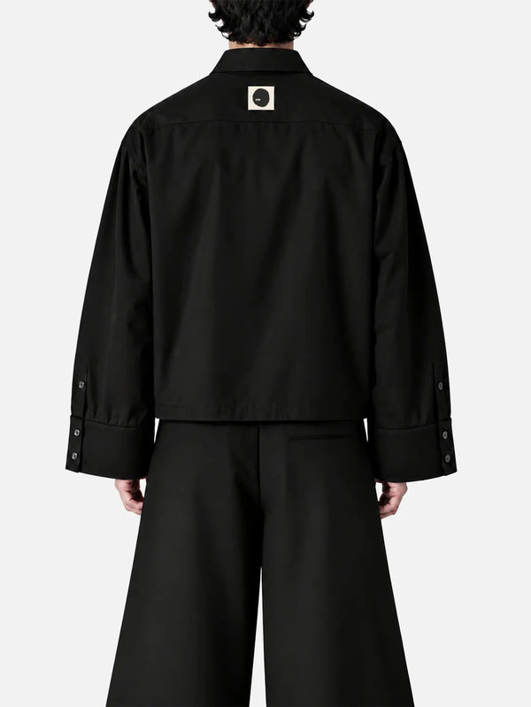 SHOPI GO Sapporo Wide Shirt - Pure Black – Pure Black, arka görünüm