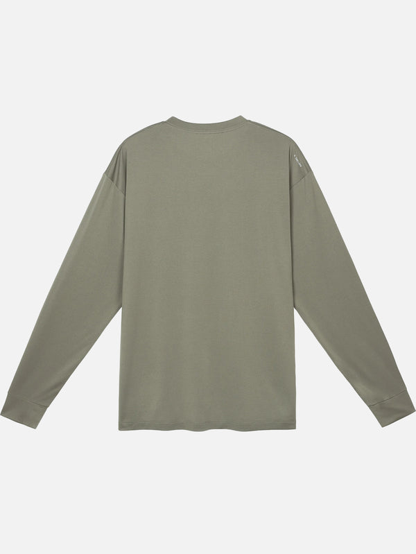 SATISFY - T-SHIRT - Auralite Long Tee - Dusty Olive - shopi go'da!.
