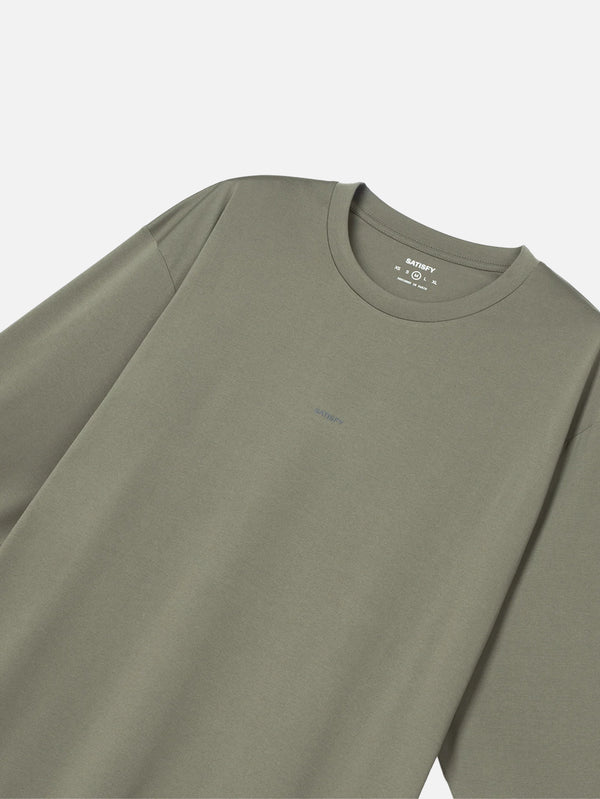 SATISFY - T-SHIRT - Auralite Long Tee - Dusty Olive - shopi go'da!.