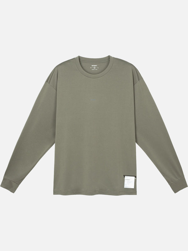 SATISFY - T-SHIRT - Auralite Long Tee - Dusty Olive - shopi go'da!.