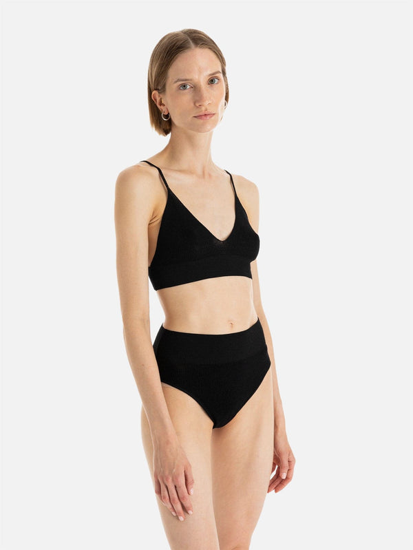 SHOPI GO, Ginza Triko Bralette & Alt Set - Siyah, BRALETTE, shopi go'da!
