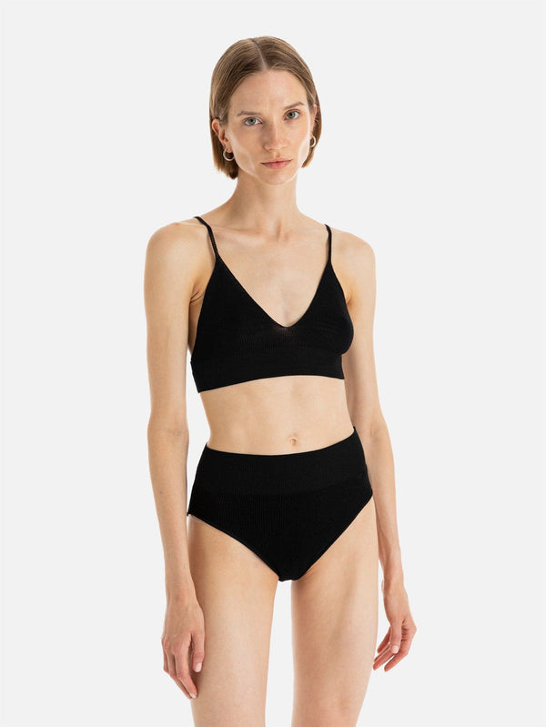 SHOPI GO, Ginza Triko Bralette & Alt Set - Siyah, BRALETTE, shopi go'da!