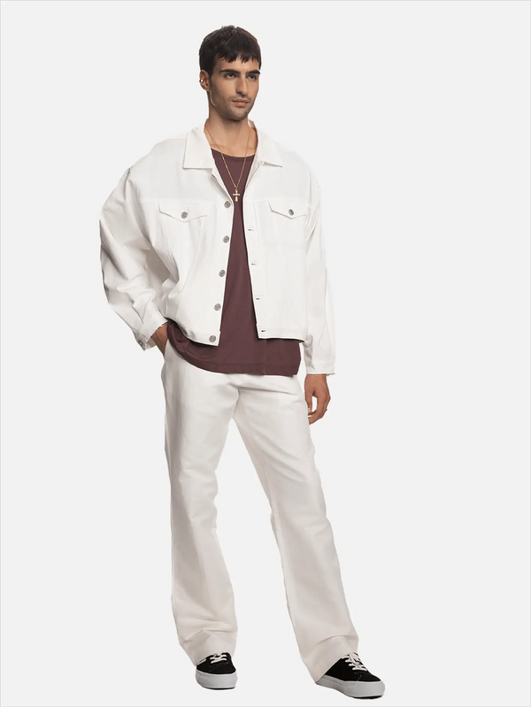 SHOPI GO Kaito Cropped Ceket - Beyaz - Jackets CEKET