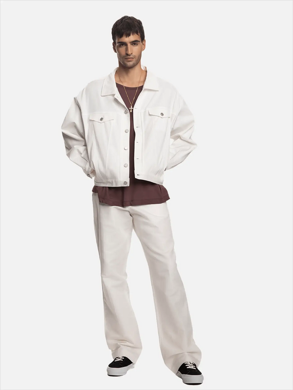 SHOPI GO Kaito Cropped Ceket - Beyaz - Jackets CEKET