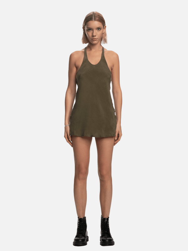 SHOPI GO - ELBİSE - Nori Tank Top Mini Elbise - Haki - shopi go'da!.