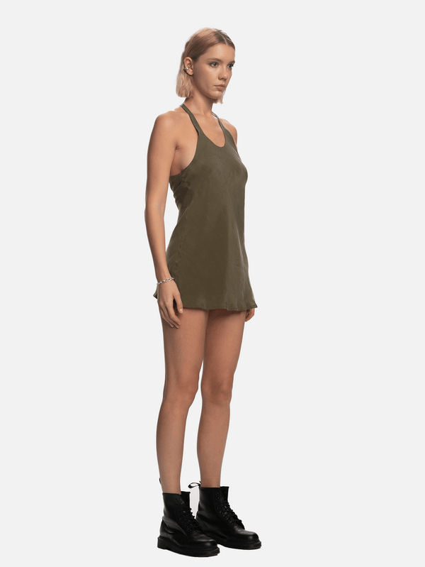 SHOPI GO - ELBİSE - Nori Tank Top Mini Elbise - Haki - shopi go'da!.