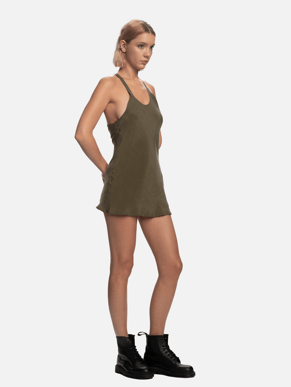 SHOPI GO - ELBİSE - Nori Tank Top Mini Elbise - Haki - shopi go'da!.