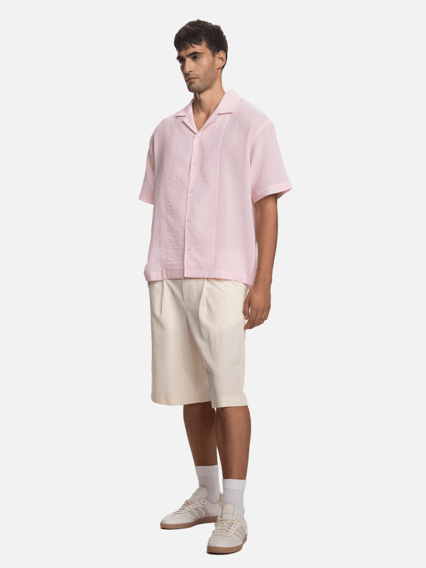 SHOPI GO - GÖMLEK - Asahi Kısa Kollu Gömlek - Pembe - shopi go'da!.
