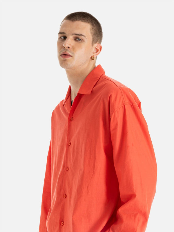 SHOPI GO, Unisex Nagoya Relaxed Kesim Gömlek - Turuncu, GÖMLEK, shopi go'da!