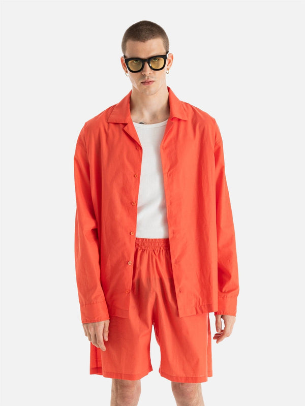 SHOPI GO, Unisex Nagoya Relaxed Kesim Gömlek - Turuncu, GÖMLEK, shopi go'da!