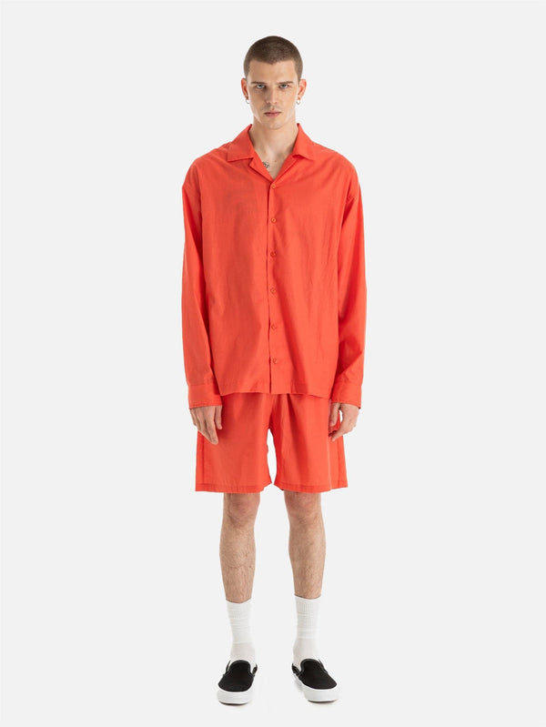 SHOPI GO, Unisex Nagoya Relaxed Kesim Gömlek - Turuncu, GÖMLEK, shopi go'da!
