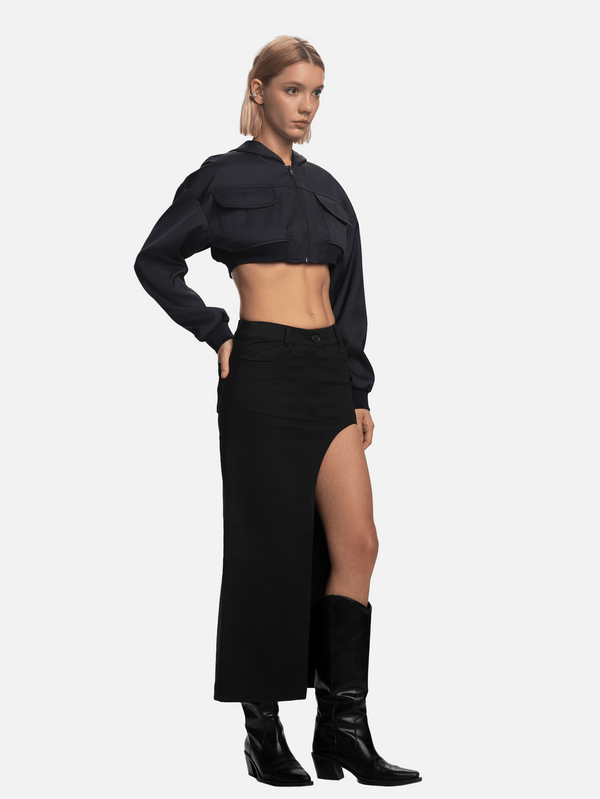 SHOPI GO - MONT - Izumi Cropped Mont - Lacivert - shopi go'da!.
