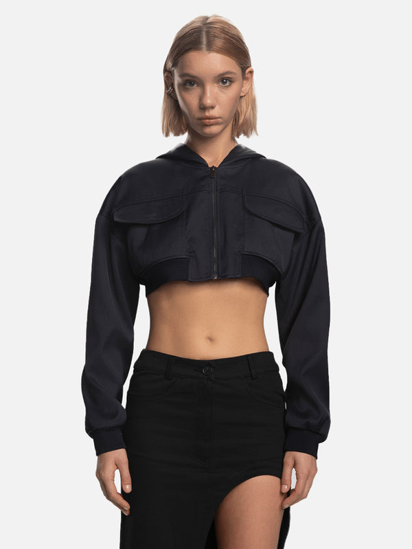 SHOPI GO - MONT - Izumi Cropped Mont - Lacivert - shopi go'da!.