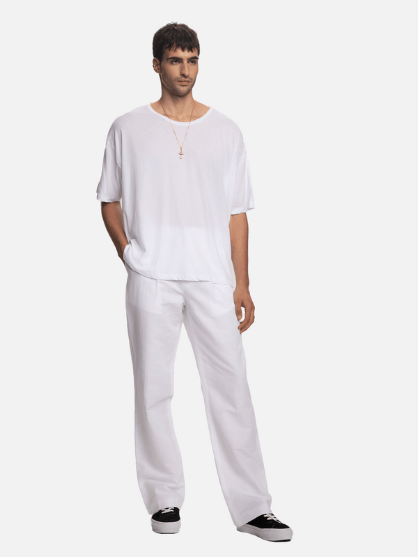 SHOPI GO - PANTOLON - Ichiro Pilisiz Pantolon - Beyaz - shopi go'da!.