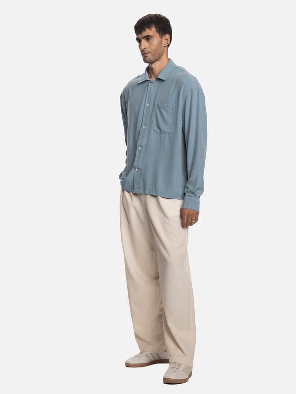 SHOPI GO - PANTOLON - Mako Arka Beli Lastikli Pantolon - Kırık Beyaz - shopi go'da!.