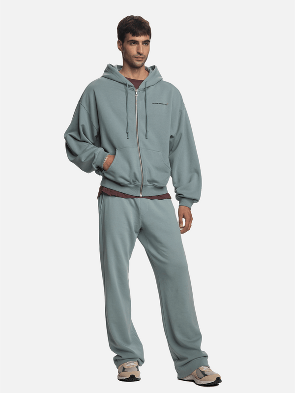 SHOPI GO - PANTOLON - Akashi Pilesiz Parça Boya Pantolon - Sage - shopi go'da!.
