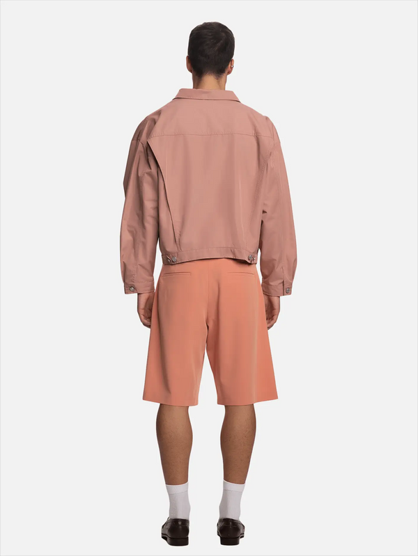 SHOPI GO Saki Pilili Tailored Şort - Pembe - Shorts ŞORT