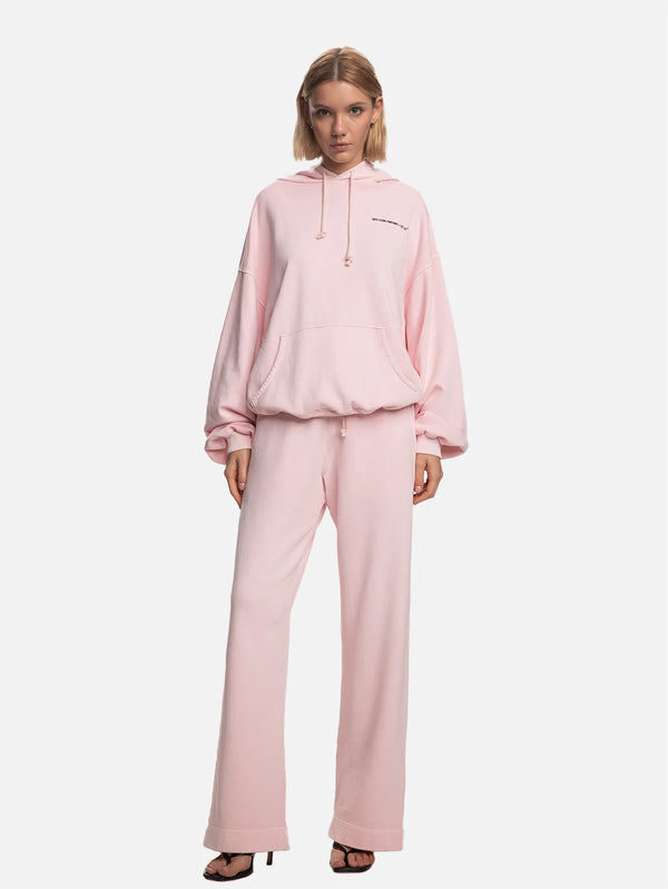 SHOPI GO - SWEATSHIRT - Nagoya Lips Parça Boya Hoodie - Pembe - shopi go'da!.