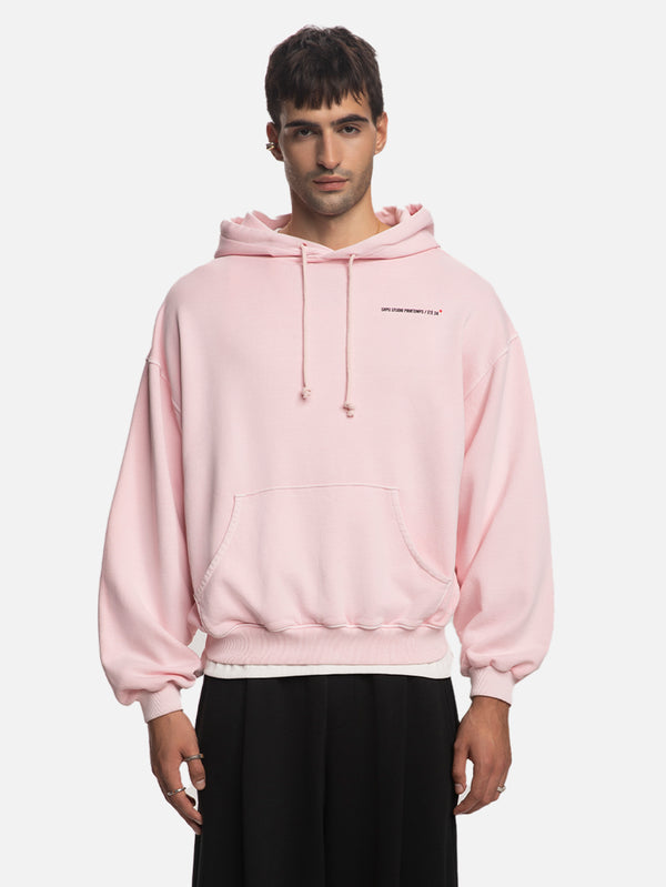 SHOPI GO - SWEATSHIRT - Nagoya Lips Parça Boya Hoodie - Pembe - shopi go'da!.