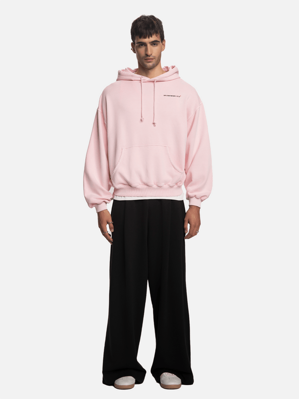 SHOPI GO - SWEATSHIRT - Nagoya Lips Parça Boya Hoodie - Pembe - shopi go'da!.