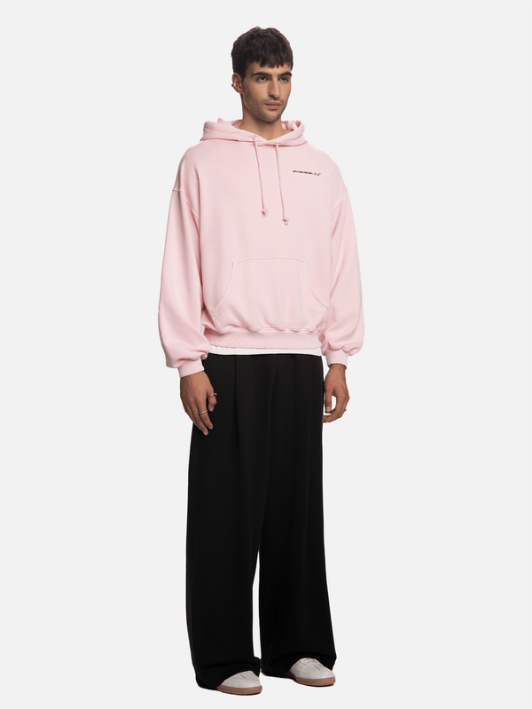 SHOPI GO - SWEATSHIRT - Nagoya Lips Parça Boya Hoodie - Pembe - shopi go'da!.