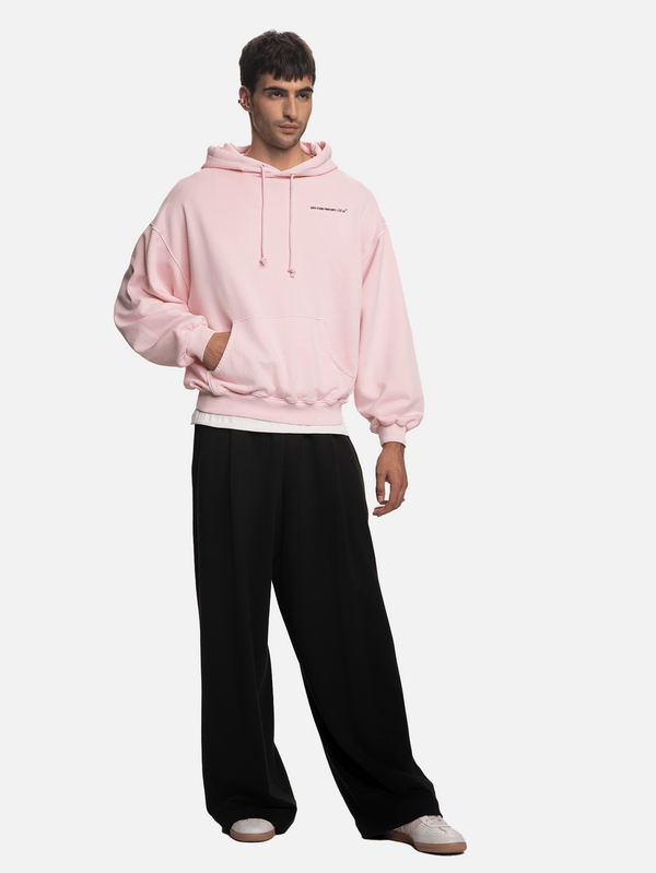 SHOPI GO - SWEATSHIRT - Nagoya Lips Parça Boya Hoodie - Pembe - shopi go'da!.