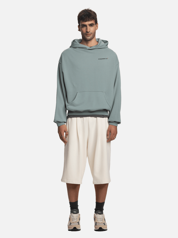 SHOPI GO - SWEATSHIRT - Nagoya Lips Parça Boya Hoodie - Sage - shopi go'da!.