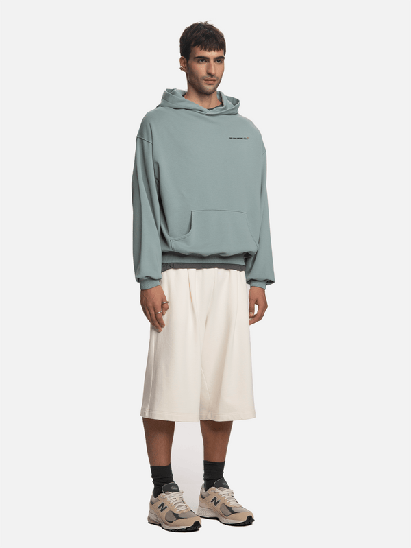 SHOPI GO - SWEATSHIRT - Nagoya Lips Parça Boya Hoodie - Sage - shopi go'da!.