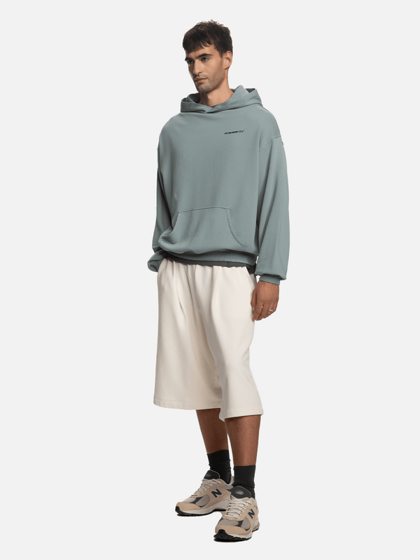 SHOPI GO - SWEATSHIRT - Nagoya Lips Parça Boya Hoodie - Sage - shopi go'da!.