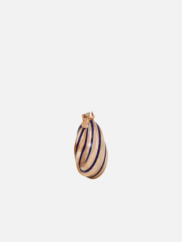 SIMI SENG - KÜPE - Nightingale Earrings - Bronze/Navy Enamel - shopi go'da!.
