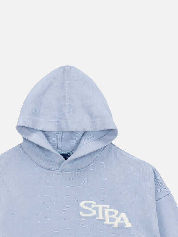 SOON TO BE ANNOUNCED - SWEATSHIRT - STBA Knitted Sweater - Baby Blue - shopi go'da!.