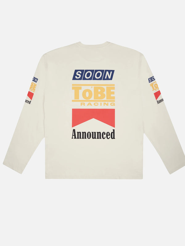 SOON TO BE ANNOUNCED - T-SHIRT - Racing L/S T-Shirt - Off White - shopi go'da!.