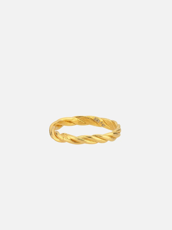 JEWELS FOR JOY Spira Ring - Gold – Gold, üstten görünüm