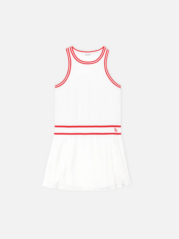 SPORTY & RICH - ELBİSE - SRC Phoebe Dress - White/Bright Red - shopi go'da!.