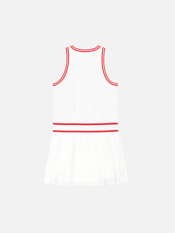 SPORTY & RICH - ELBİSE - SRC Phoebe Dress - White/Bright Red - shopi go'da!.