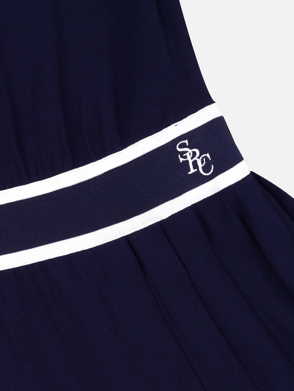 SPORTY & RICH - ELBİSE - SRC Phoebe Dress - Navy/White - shopi go'da!.