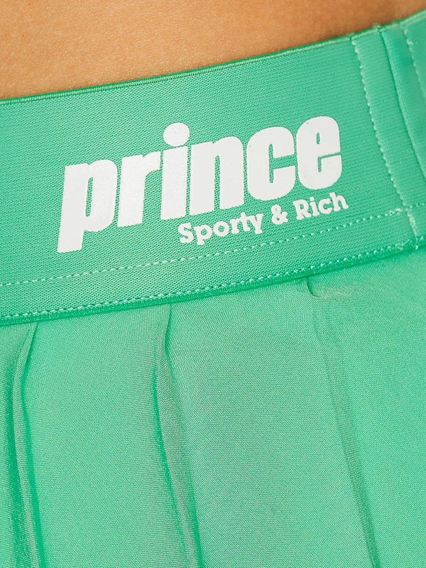 SPORTY & RICH - ETEK - Prince Sporty Pleated Skirt - Clean Mint/White - shopi go'da!.