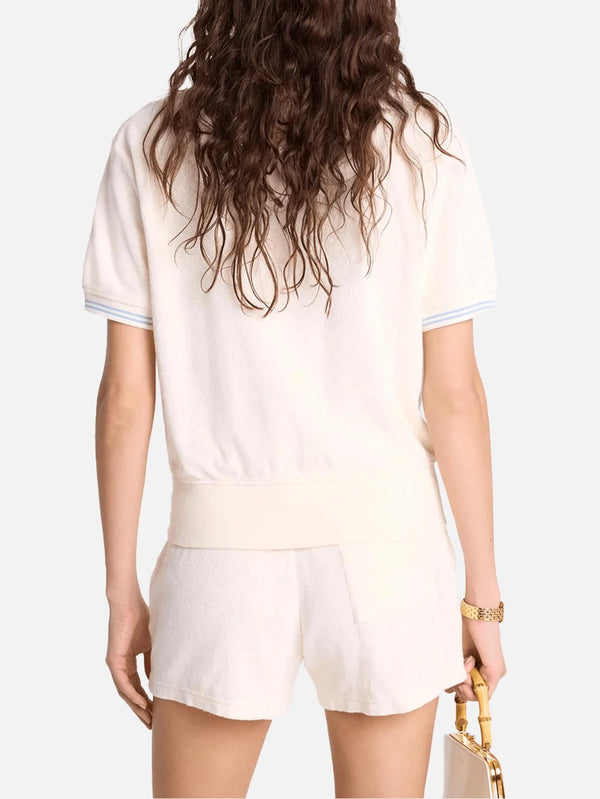 SPORTY & RICH - ŞORT - SRC Terry Shorts - Coconut/Caribbean - shopi go'da!.